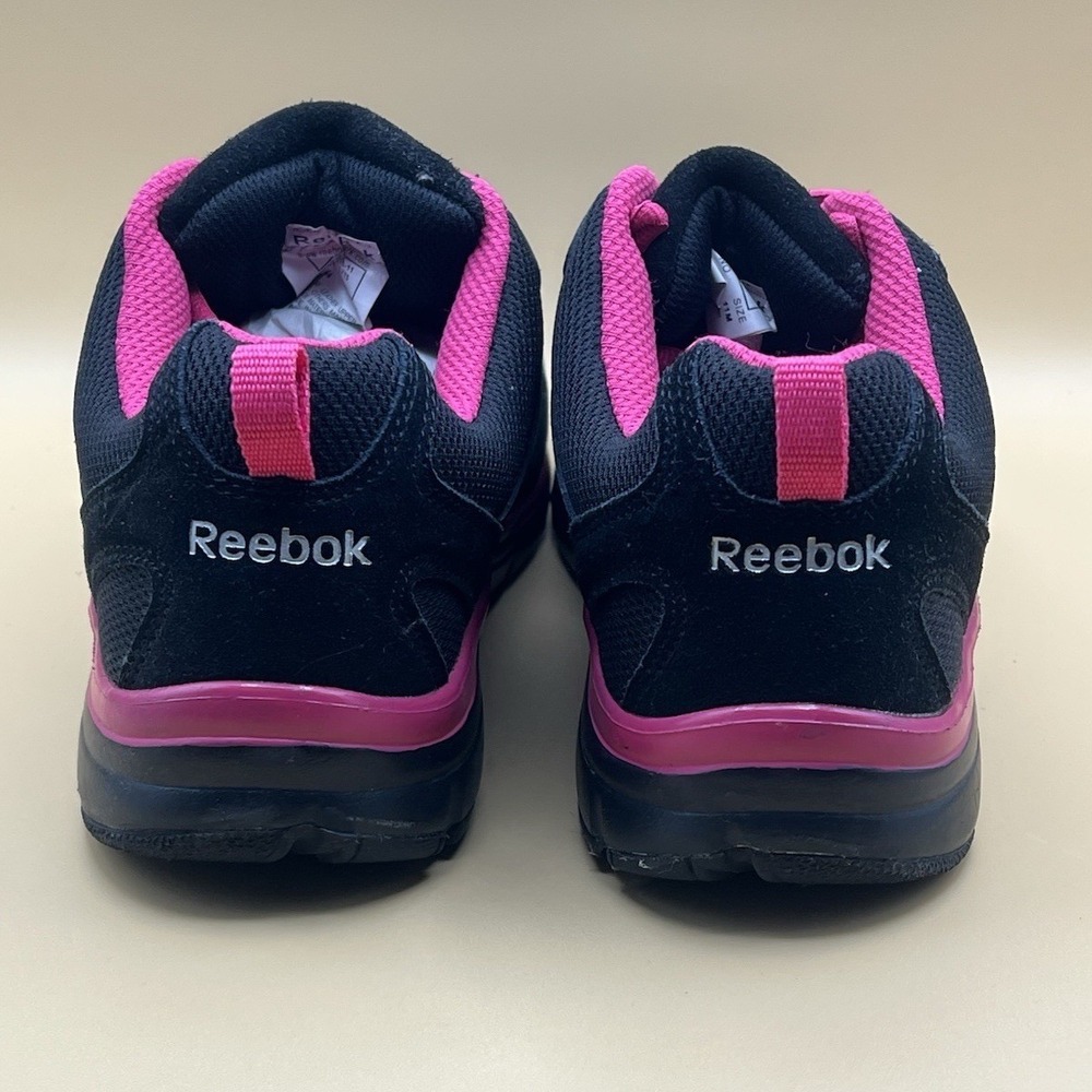 Reebok Anomar Black Pink Leather Composite Toe Work Shoes - Women's Size 11 - Picture 4 of 10